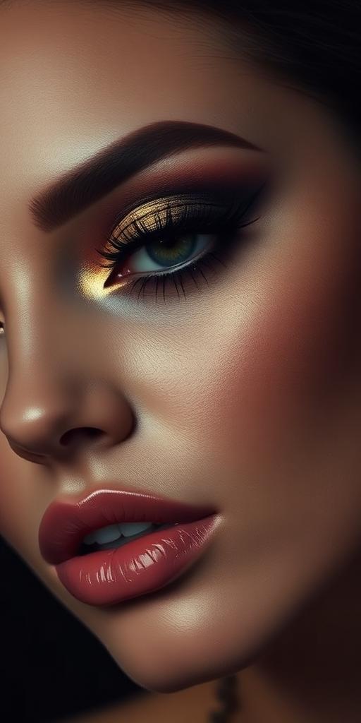  smokey eye ذهبي